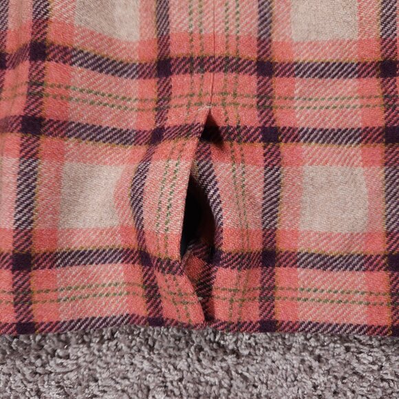 LL Bean Favorite Fit Plaid Pencil Skirt Womens 12 Wool Nylon Blend Lined Preppy - Picture 8 of 15